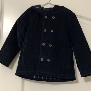 Navy Corduroy Pea Coat!
